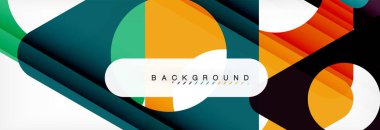 Geometrik arka plan. Modern örtüşen üçgenler. Mesajınız için alışılmadık renkli şekiller. İş veya teknik okul sunuyu, app kapak