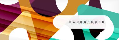 Geometrik arka plan, daireler ve üçgenler şekiller afiş. Gösterim amacıyla broşür veya el ilanı, sunum ve web tasarım düzeni