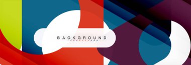 Geometrik arka plan. Modern örtüşen üçgenler. Mesajınız için alışılmadık renkli şekiller. İş veya teknik okul sunuyu, app kapak