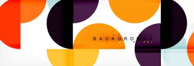 Modern geometrik arka plan - daireler. İş veya teknoloji tanıtım tasarım şablonu, broşür veya el ilanı desenli veya geometrik web afiş