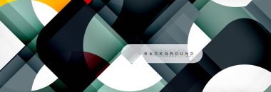 Geometrik kareler afiş soyut. Vektör çizim broşür veya el ilanı, sunum ve web tasarım düzeni için