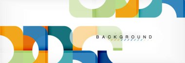 Geometrik kareler afiş soyut. Vektör çizim broşür veya el ilanı, sunum ve web tasarım düzeni için