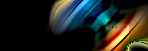 彩虹流体抽象形状, 液体颜色设计, 彩色大理石或塑料波浪纹理背景, 多彩多姿的商业或技术展示模板或网页小册子封面设计 — 图库矢量图片