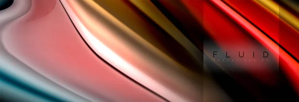 Rainbow vätska abstrakta former, flytande färger design, färgglada marmor eller plast vågig textur bakgrund, mångfärgade mall för företag eller teknik presentation eller web broschyr omslagsdesign — Stock vektor