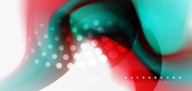 Renk akan dalga, trendy sıvı tasarım şablonu