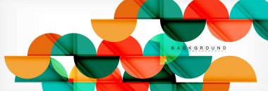 Yarı daire arka plan, modern geometrik desen tasarım. İş veya teknoloji tanıtım tasarım şablonu, broşür veya el ilanı desenli veya geometrik web afiş