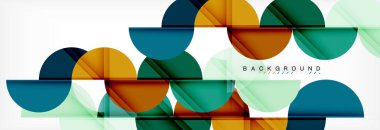 Modern geometrik arka plan - daireler. İş veya teknoloji tanıtım tasarım şablonu, broşür veya el ilanı desenli veya geometrik web afiş