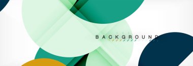 Modern geometrik arka plan - daireler. İş veya teknoloji tanıtım tasarım şablonu, broşür veya el ilanı desenli veya geometrik web afiş