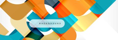 Renkli kare şekiller, geometrik modern arka plan