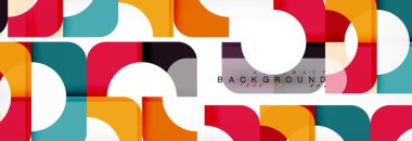 Renkli kare şekiller, geometrik modern arka plan