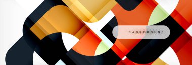 Renkli kareler kompozisyon soyut afiş. Gösterim amacıyla broşür veya el ilanı, sunum ve web tasarım düzeni