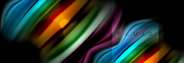 Formas abstractas fluidas del arco iris, diseño de colores líquidos, mármol colorido o fondo de textura ondulada de plástico, plantilla multicolor para presentación de negocios o tecnología o diseño de cubierta de folleto web — Archivo Imágenes Vectoriales