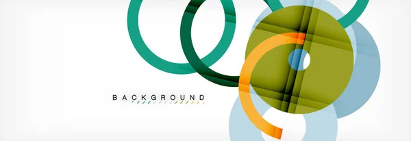 Цветные кольца на сером фоне, современный геометрический дизайн узора. Векторный бизнес или технологический шаблон презентации, брошюра или шаблон флаера, или геометрический веб-баннер — стоковый вектор