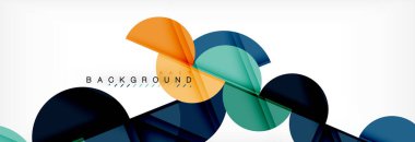 Yarı daire arka plan, modern geometrik desen tasarım. İş veya teknoloji tanıtım tasarım şablonu, broşür veya el ilanı desenli veya geometrik web afiş