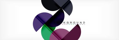 Modern geometrik arka plan - daireler. İş veya teknoloji tanıtım tasarım şablonu, broşür veya el ilanı desenli veya geometrik web afiş