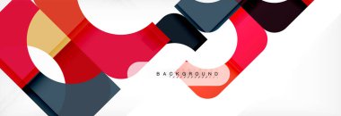 Renkli kare şekiller, geometrik modern arka plan