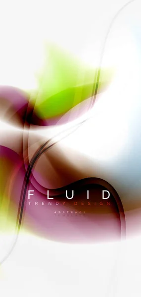 Fluide vague fluide fond abstrait — Image vectorielle