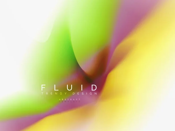 Fondo flujo de color abstracto, diseño líquido — Vector de stock