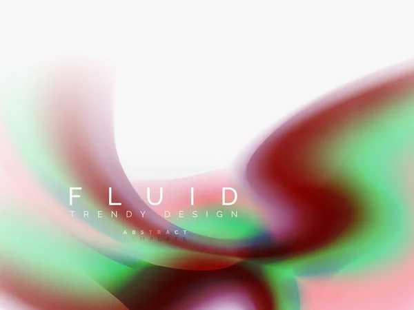 Fondo abstracto - flujo de ondas de colores líquidos — Archivo Imágenes Vectoriales