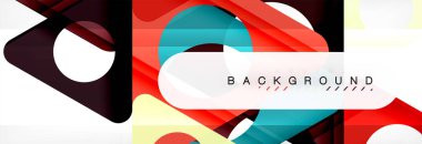 Geometrik arka plan. Modern örtüşen üçgenler. Mesajınız için alışılmadık renkli şekiller. İş veya teknik okul sunuyu, app kapak