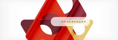 Geometrik arka plan, daireler ve üçgenler şekiller afiş. Gösterim amacıyla broşür veya el ilanı, sunum ve web tasarım düzeni