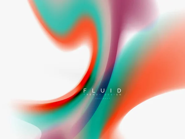 Résumé de fond - flux d'onde de couleurs liquides — Image vectorielle