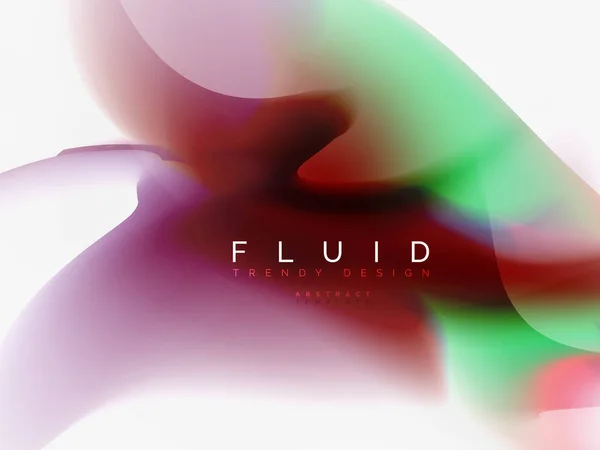 Fondo abstracto - flujo de ondas de colores líquidos — Vector de stock