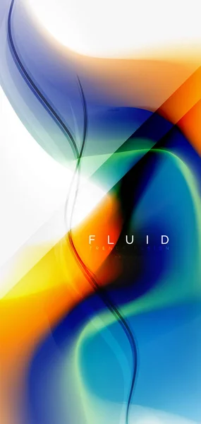 Fluido fluindo onda fundo abstrato —  Vetores de Stock