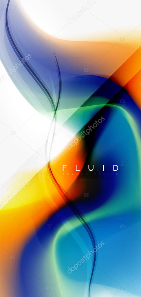 Fluid flowing wave abstract background