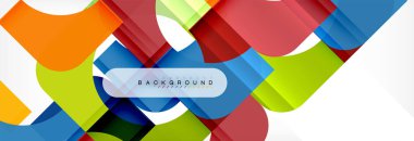 Geometrik kareler afiş soyut. Vektör çizim broşür veya el ilanı, sunum ve web tasarım düzeni için