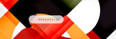 Renkli kareler kompozisyon soyut afiş. Gösterim amacıyla broşür veya el ilanı, sunum ve web tasarım düzeni