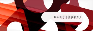 Geometrik arka plan, daireler ve üçgenler şekiller afiş. Gösterim amacıyla broşür veya el ilanı, sunum ve web tasarım düzeni