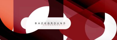 Geometrik arka plan, daireler ve üçgenler şekiller afiş. Gösterim amacıyla broşür veya el ilanı, sunum ve web tasarım düzeni