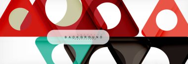 Geometrik arka plan. Modern örtüşen üçgenler. Mesajınız için alışılmadık renkli şekiller. İş veya teknik okul sunuyu, app kapak