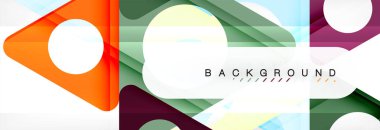 Geometrik arka plan. Modern örtüşen üçgenler. Mesajınız için alışılmadık renkli şekiller. İş veya teknik okul sunuyu, app kapak