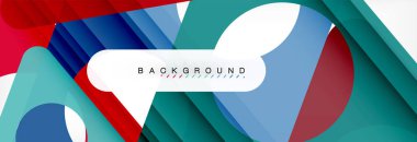 Geometrik arka plan. Modern örtüşen üçgenler. Mesajınız için alışılmadık renkli şekiller. İş veya teknik okul sunuyu, app kapak