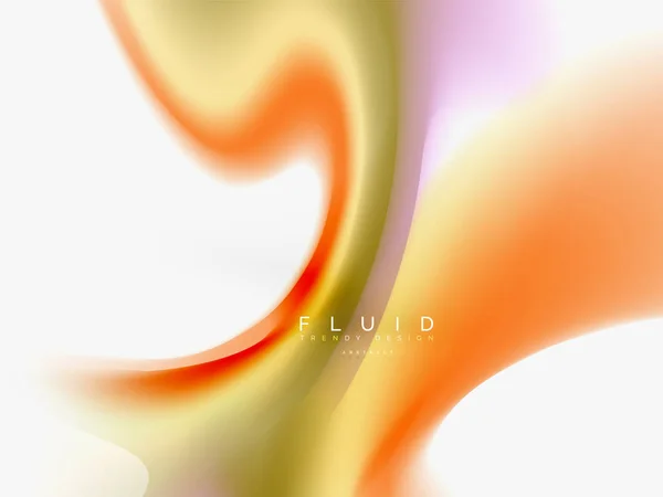 Résumé de fond - flux d'onde de couleurs liquides — Image vectorielle