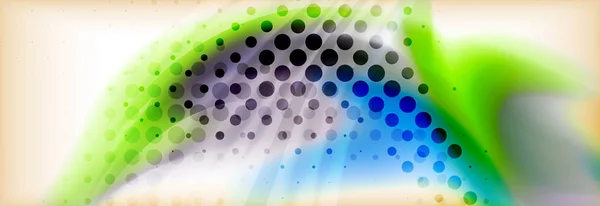 Desain warna cair holografik latar belakang abstrak - Stok Vektor