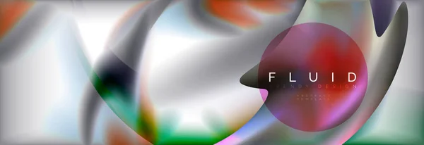 Diseño holográfico abstracto de los colores líquidos del fondo — Archivo Imágenes Vectoriales