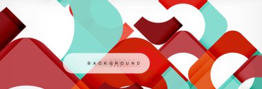 Geometrik kareler afiş soyut. Vektör çizim broşür veya el ilanı, sunum ve web tasarım düzeni için