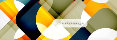 Renkli kareler kompozisyon soyut afiş. Gösterim amacıyla broşür veya el ilanı, sunum ve web tasarım düzeni