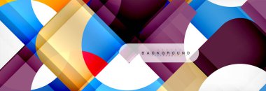 Renkli kareler kompozisyon soyut afiş. Gösterim amacıyla broşür veya el ilanı, sunum ve web tasarım düzeni