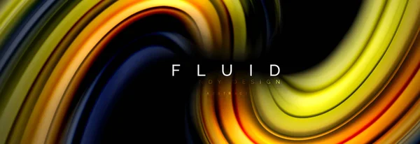 Concepto de movimiento de color fluido — Vector de stock