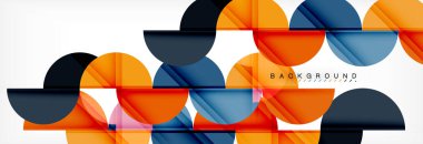 Modern geometrik arka plan - daireler. İş veya teknoloji tanıtım tasarım şablonu, broşür veya el ilanı desenli veya geometrik web afiş