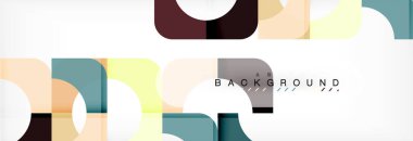 Geometrik kareler afiş soyut. Vektör çizim broşür veya el ilanı, sunum ve web tasarım düzeni için