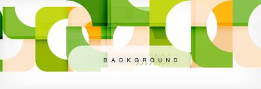 Renkli kareler kompozisyon soyut afiş. Vektör çizim broşür veya el ilanı, sunum ve web tasarım düzeni için