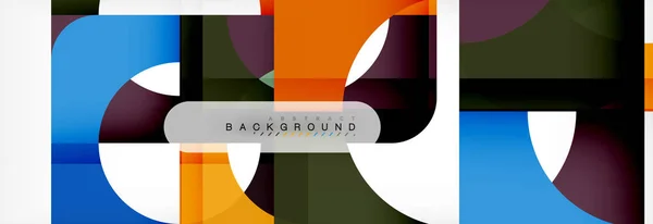 Quadrados geométricos banner abstrato. Ilustração vetorial para folheto ou folheto de negócios, apresentação e layout de web design —  Vetores de Stock