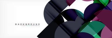 Modern geometrik arka plan - daireler. İş veya teknoloji tanıtım tasarım şablonu, broşür veya el ilanı desenli veya geometrik web afiş