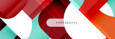 Geometrik kareler afiş soyut. Vektör çizim broşür veya el ilanı, sunum ve web tasarım düzeni için