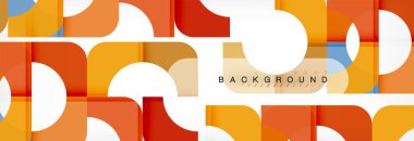 Renkli kare şekiller, geometrik modern arka plan